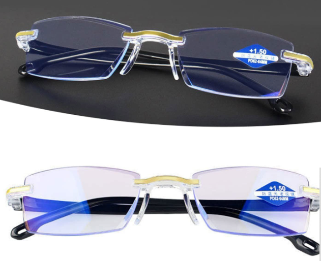 Anti-blue Progressive Far And Near Dual-Use Reading Glass